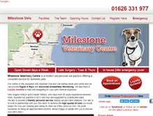 Tablet Screenshot of milestonevets.com